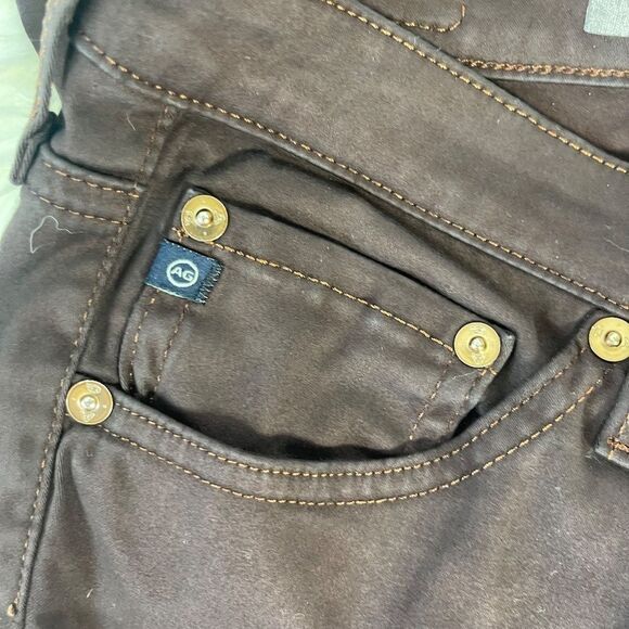 AG Adriano Goldschmied The Stilt Cigarette Leg Brown Pants Sz 29 - Picture 4 of 12